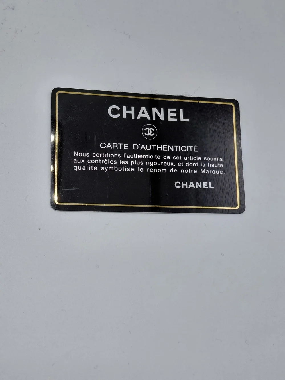 CHANEL Black Caviar Leather CC Logo Card & Key Holder